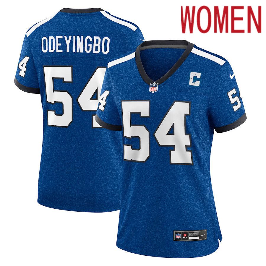 Women Indianapolis Colts #54 Dayo Odeyingbo Nike Royal Indiana Nights Alternate Game NFL Jersey->women nfl jersey->Women Jersey